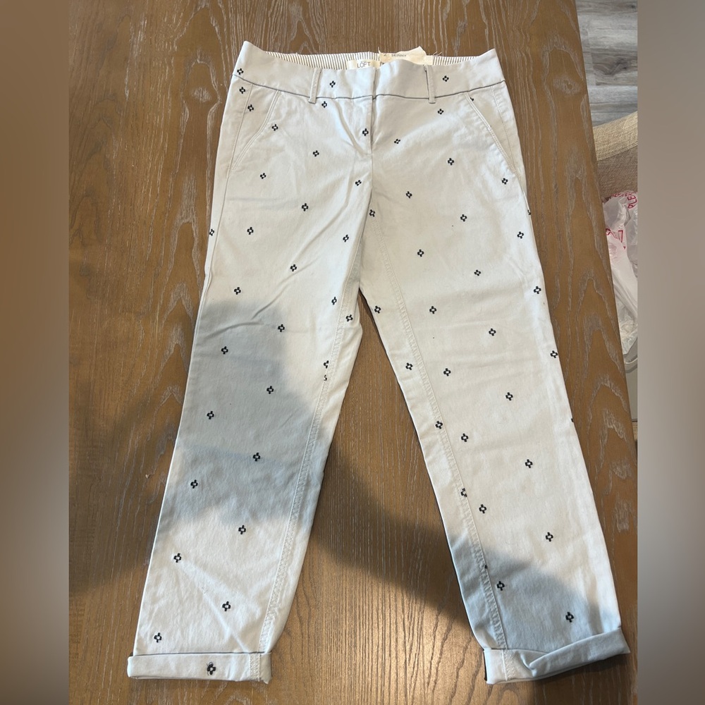 NWT ANN TAYLOR LOFT Marisa Gray Skinny Straight Through Hip Cropped Ankle Pants